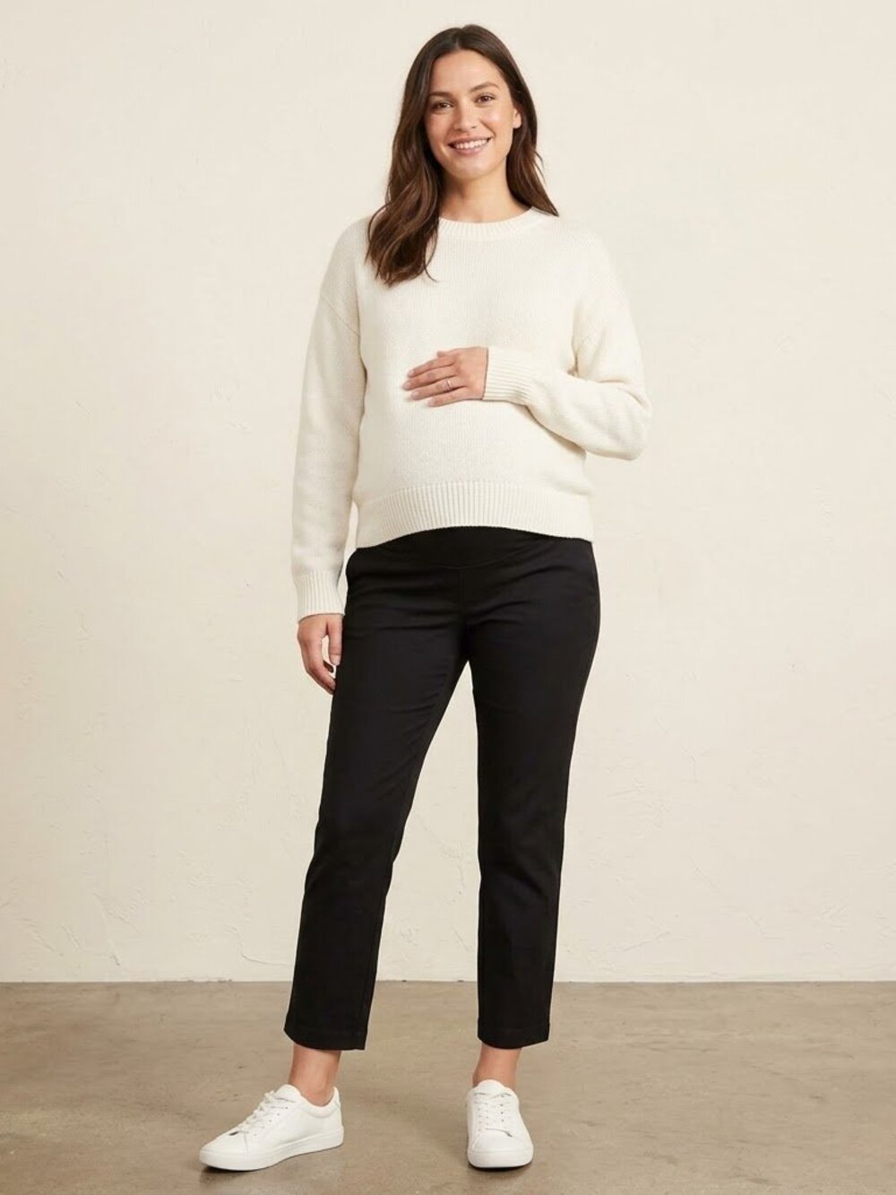 GAP Maternity Cropped Black Work Trousers